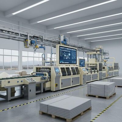 용량 3-5백만 평방미터 섬유 시멘트 보드 생산 라인 고자동화 PLC 제어 시스템 1년 보증 자동화